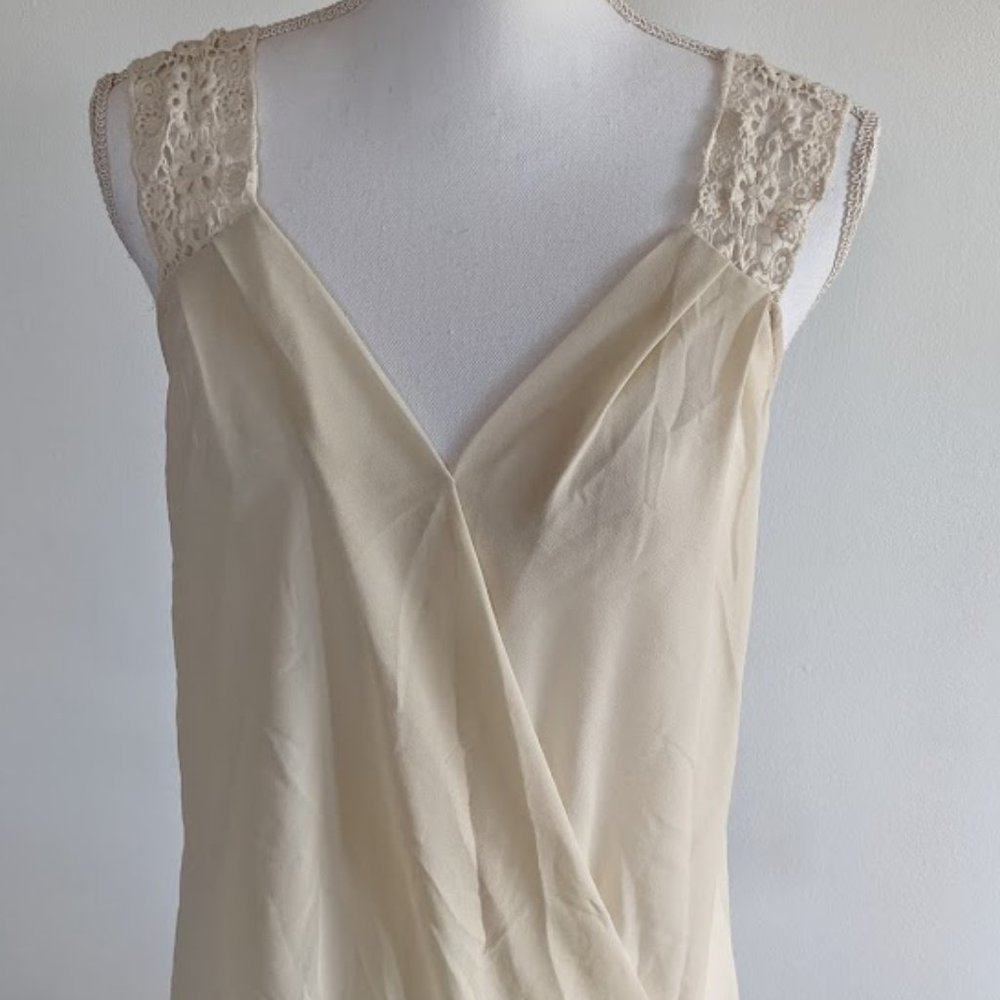 Cookies Hawaii Beige Cross Tank Top